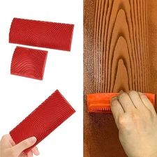 2Pcs Wood Grain Tool Set, Wood Grain Painting Tool, Wood Grain Roller Wood Te...