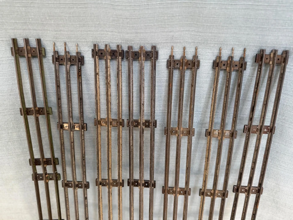 Model Railroad Metal 3 Rail O Gauge Train Track - Lot of 24 Sections - Image 3 of 4