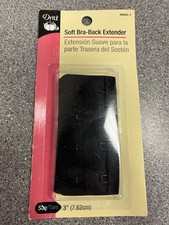 Dritz Soft Bra-Back Extender Size 3" 7.62 cm , Black
