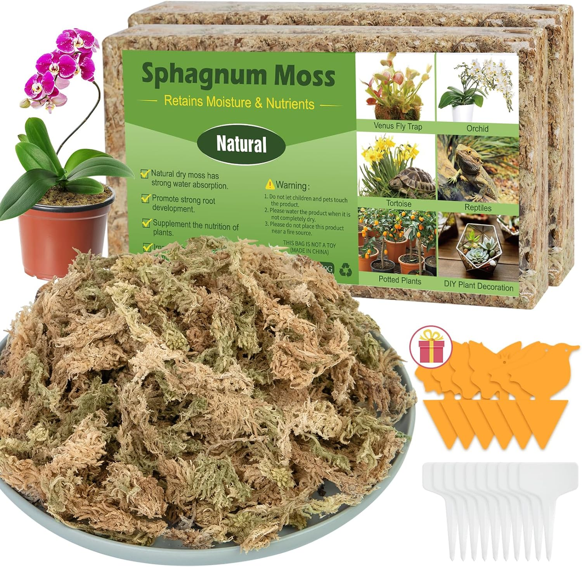 50QT Sphagnum Moss for Plants & Reptiles, Orchid Potting Mix, Dried Peat  Moss fo | eBay