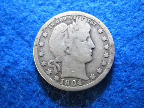 1904 Barber Quarter - Nice Circulated