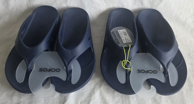1 pair OOFOS OOriginal Sandals Women 5 Navy B1000 Recovery Foam Thong Flip Flops