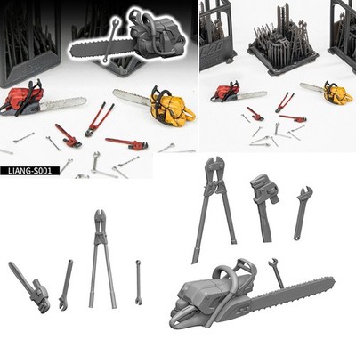 Chainsaw Wrench Civilian Tool Kit For LIANG-S001 Model 1/35 3D Printer Accessory