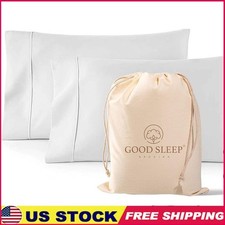 Luxury Egyptian Cotton King Pillow Cases Set of 2 Cooling Soft Durable New