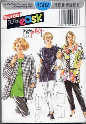 4302 BURDA SUPER EASY JACKET, TOP & PANTS