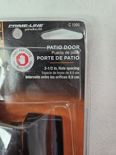 Patio Door Handle Replacement Oak Grain 1" Door 3.5" Hole Spacing Prime Line New - Picture 2 of 9