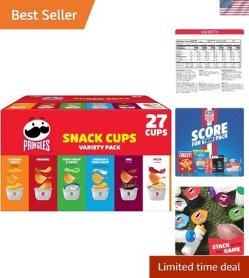 Snack Time Delight: Pringles 19.5oz Variety Pack - 27 Cups of 6 Taste Sensations