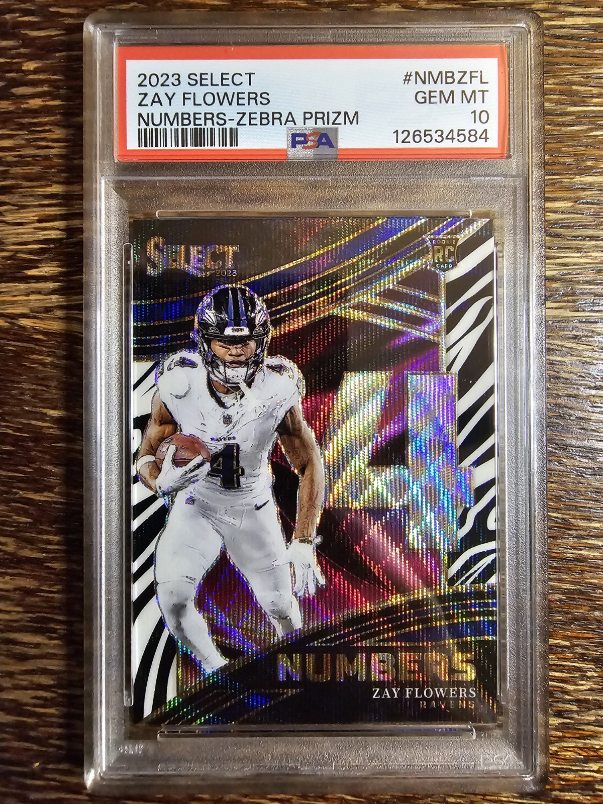 Zay Flowers Panini Select Select Numbers #NMBZFL Zebra Prizm