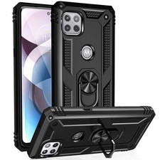 Military Grade Drop Impact for Motorola Moto One 5G Ace Case 360 Metal Rotating