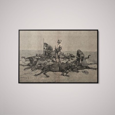 Frederic Remington - The Last Lull in the Fight - Art Print on Paper or Canvas