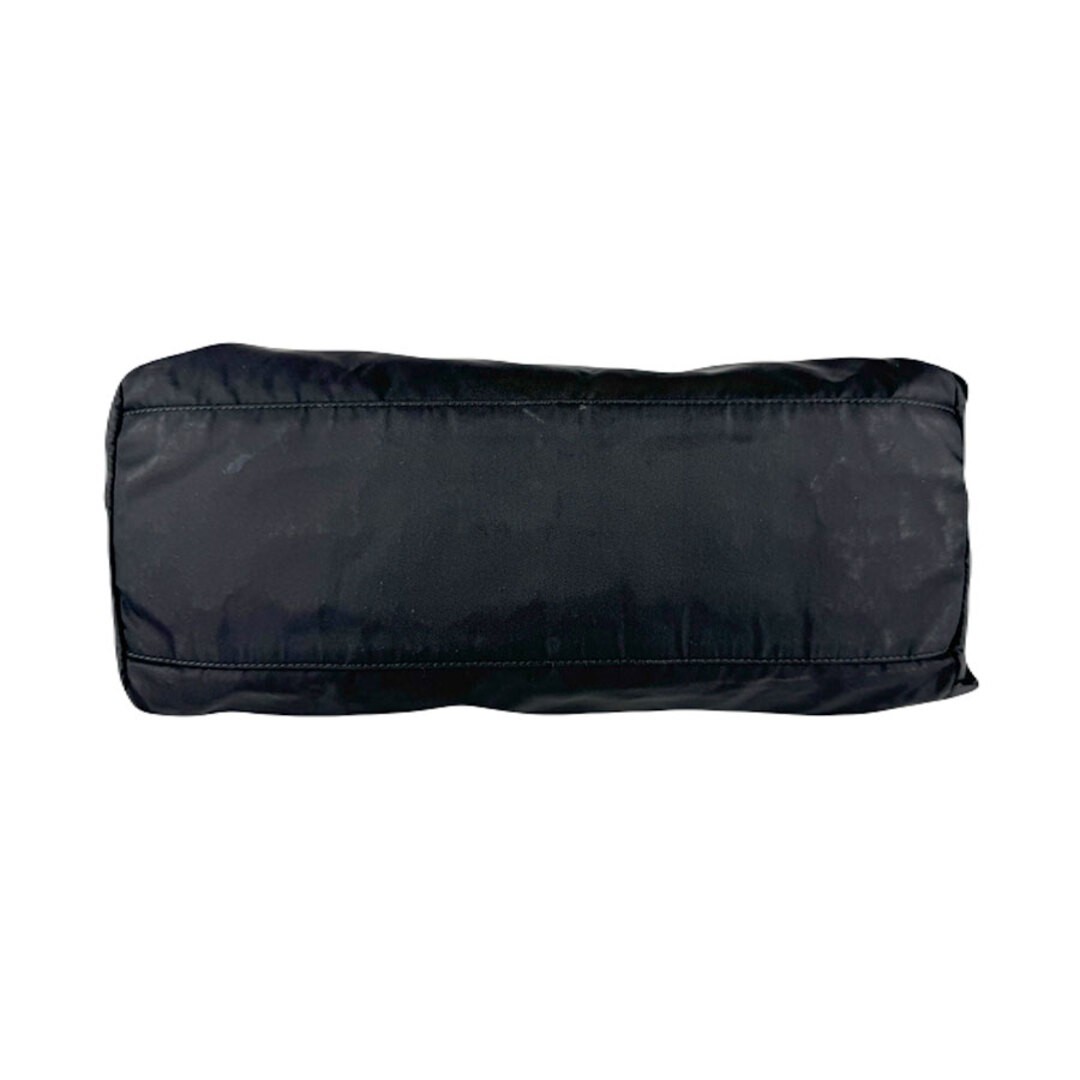 PRADA handbag nylon leather black silver women s  used z7938 thumbnail 4