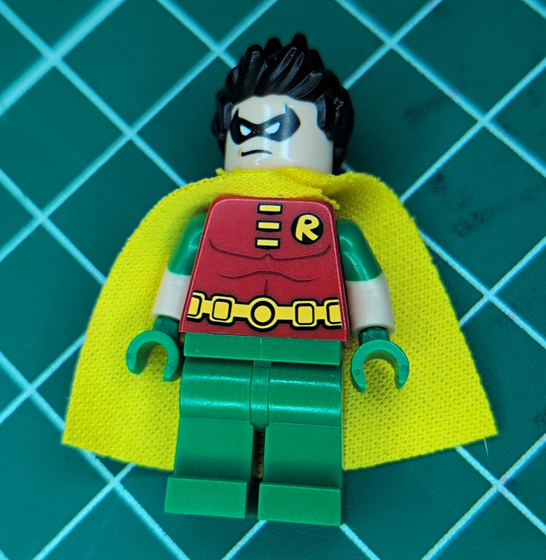 LEGO  Minifigure Robin - Molded Short Sleeves, Spiked Hair BATMAN