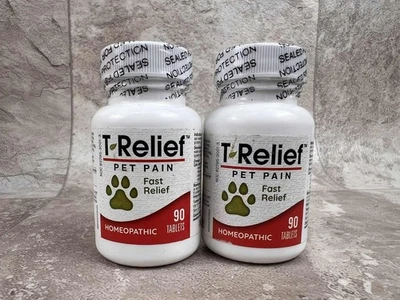 2x MediNatura T-Relief Pet Pain Relief Plant-Based Pain Relievers 90Tabs 06/2029