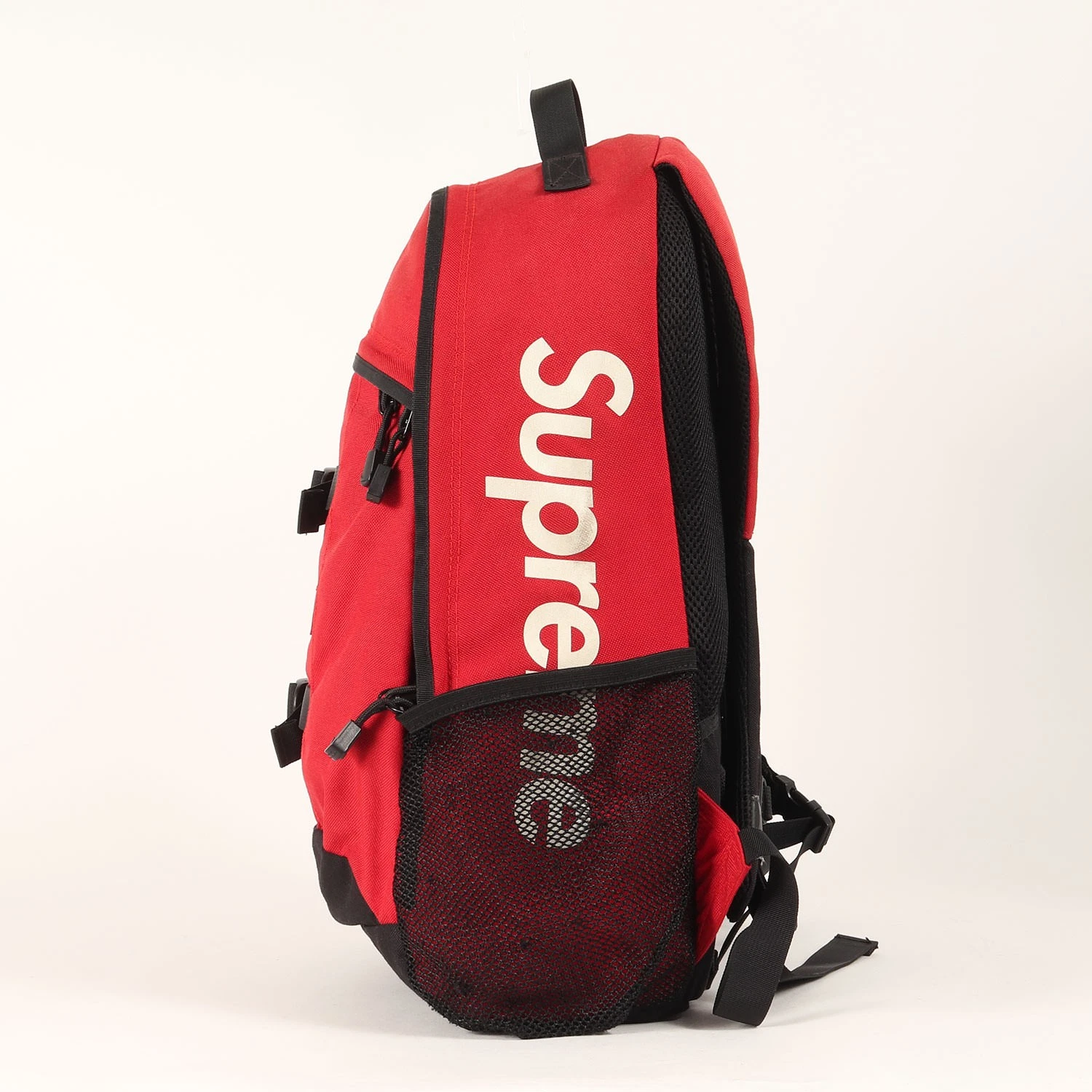 Sac à dos Supreme / Logo latéral Cordura nylon rouge marque pour homme