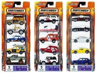 Matchbox 15-Vehicle Die Cast Bundle 3 Themed 5-Packs Styles Vary 2014 to Present