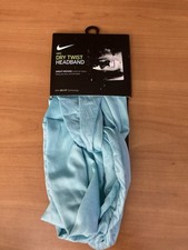 NWT NIKE Wide Dry Twist Dri-Fit Yoga Head Tie Headband New OSFM Aqua Blue 18srp