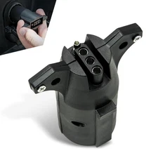 1 PC Car Trailer Adapter Plug, 12 V Flat Circular Blade Type 7-pin to 4-pin T...