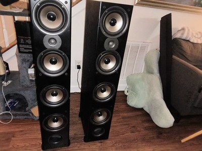 Polk Audio Monitor 70 Series II Floor Standing Speakers + Lepai Amp + cables