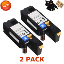 2 PK Cyan Toner Cartridge for Dell 1250 1250c 1350cnw 1355cn 1355cnw C1760nw