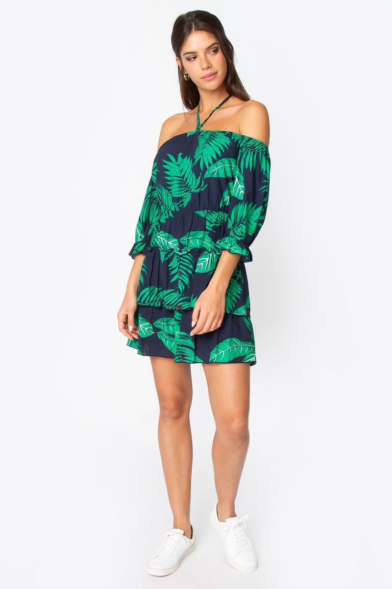 sugarlips green dress New With Tags Off The Shoulder Halter SID-STD14928PA