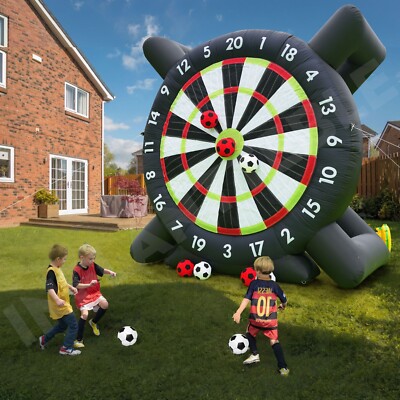 10FT Giant Outdoor Inflatable Soccer Golf Darts Board + 8 Soccer Balls & Blower