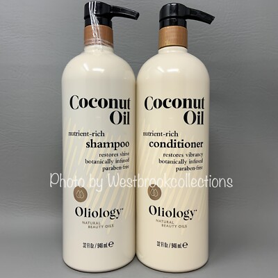 Oliology Nutrient-Rich Coconut Oil Hydrating Shampoo & Conditioner 32 fl oz Each