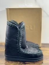 Mou Eskimo Botte 24 CM Noir Laminé Casual Mou Femme Botte 36