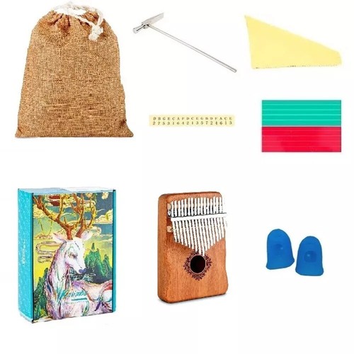17 Tasten Kalimba Daumenklavier Klavier Thumb Piano Fingerklavier mit Tasche - Bild 9 von 10