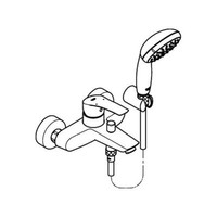 Grohe Eh-Wannenbatt. Eurosmart 33302_3 Wandmontage Mit Brausegarnitur Chrom