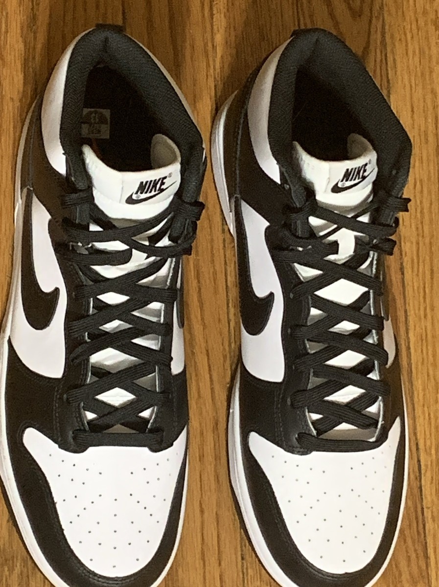 Nike NEW Dunk High Panda White Black Lace Up Sneakers Hi-Top Nike NEW Dunk High Panda White Black Lace Up Sneakers Hi-Top