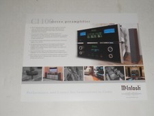 McIntosh C1100 Pre Amplifier Brochure, 2 pg Specs+Articles+Info PreAmp Original