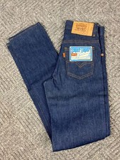 Vintage 80's Levi's 705 Super Taper Jeans Students 26x33 Dark Wash NWT