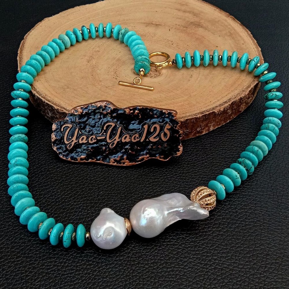Freshwater Cultured Pearl & Topaz Necklace Sterling Silver 18