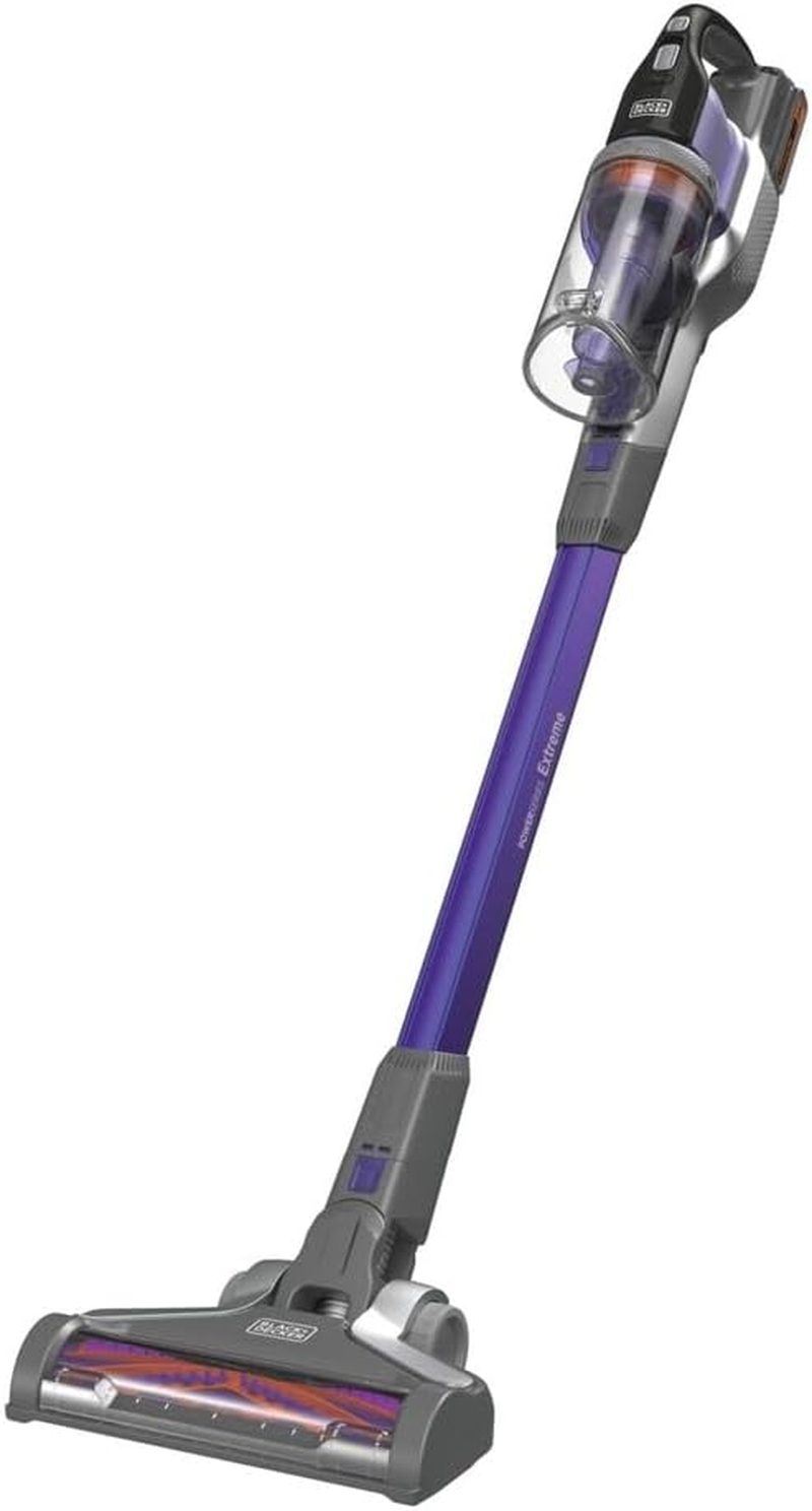 BLACK+DECKER Purple Cordless Stick Vacuum BSV2020P Lightweight Powerful Clean