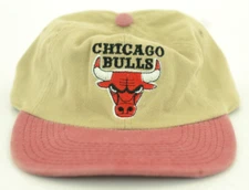 Vintage Chicago Bulls Tan Baseball Hat Adjustable Strap