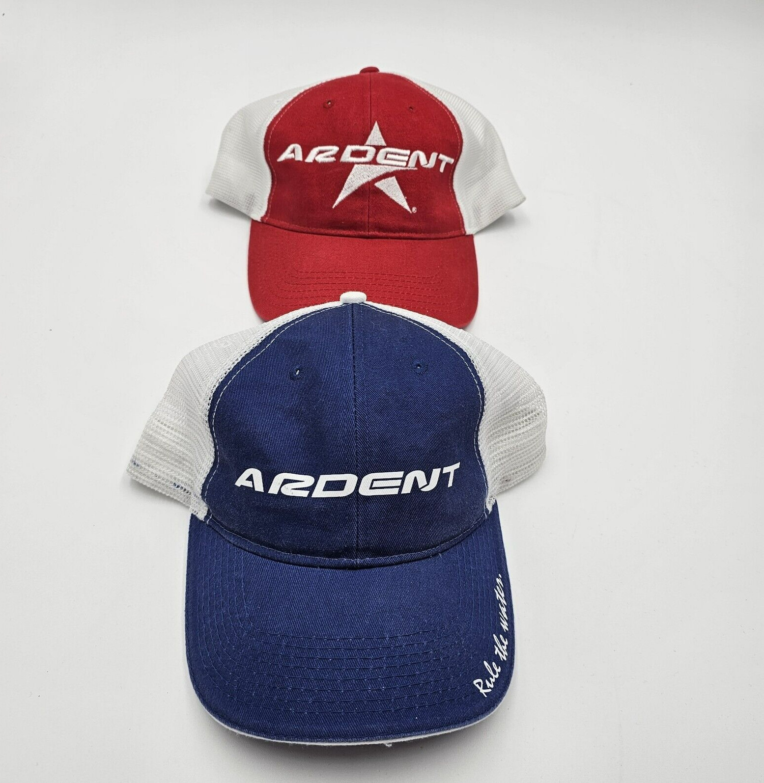 2- Ardent Outdoors Hat/w Mesh back. Adjustable size Red Blue