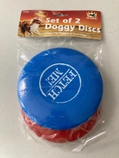 PetKing Set of 2 Doggy Discs Red & Blue - For puppies & Small dogs