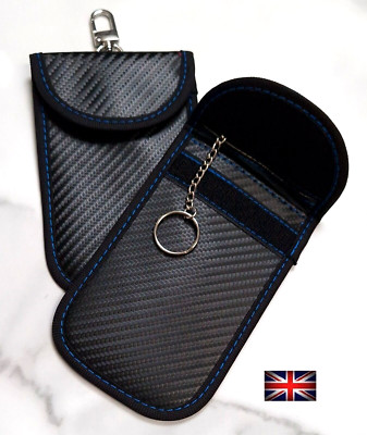 2 x Security 14cm Faraday Autoschlüssel Signalblock RFID Diebstahlsicherung Etui Tasche Geldbörse