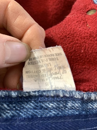 LL BEAN Women's Fleece Lined Blue Jeans Relaxed fit size 18 - Picture 4 of 5