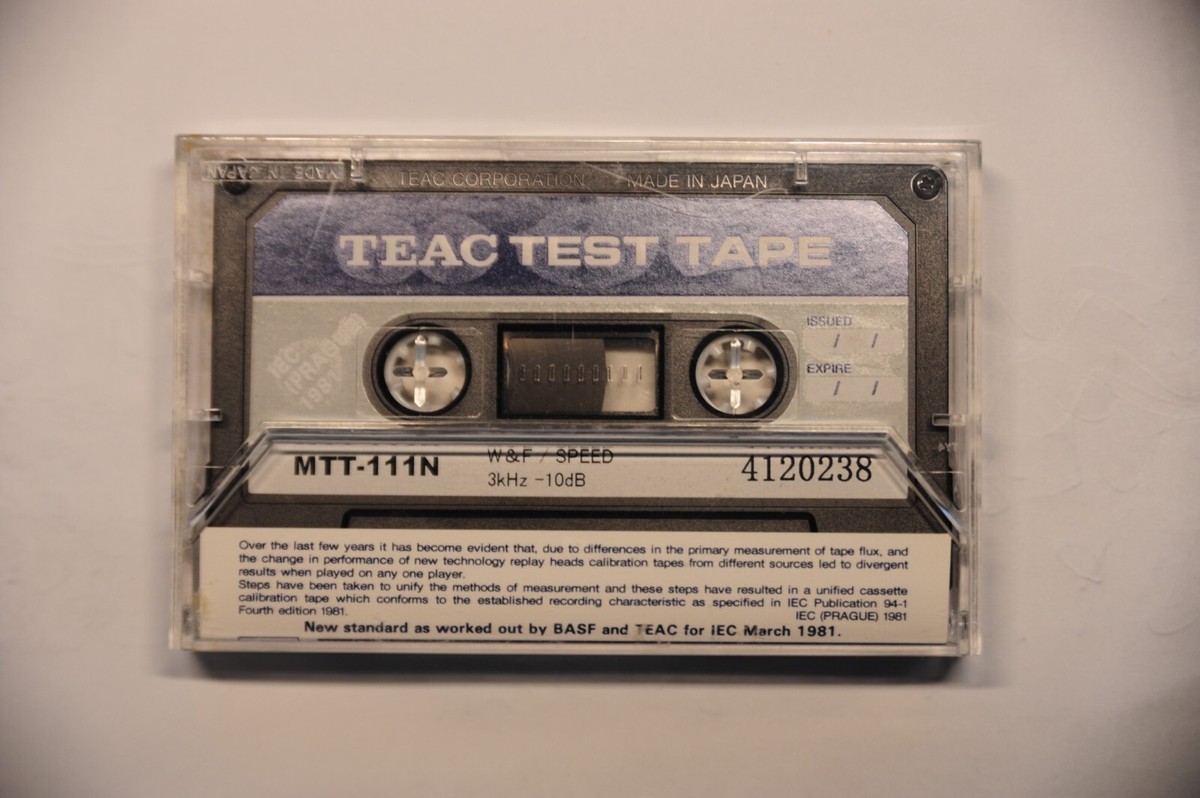 倉庫整理】限定1枚! 未使用? TEAC ティアック IEC テストテープ TEST
