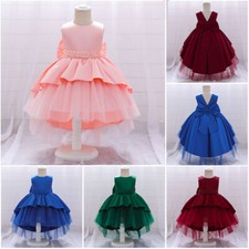 Toddler Girls Princess Gown Flower Princess Tulle Party Pageant Dresses Clothes