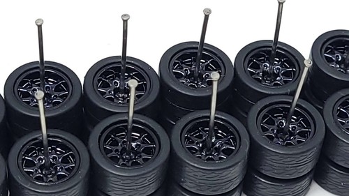 10 sets thunder black 12mm black tire #77 - Picture 3 of 4