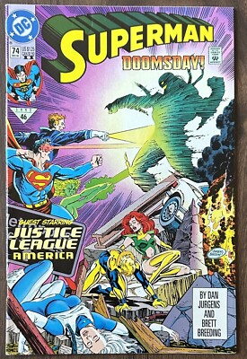 1992 Dc Comics Superman #74 Doomsday vs. Superman | eBay