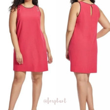 NEW Julia Jordan red sleeveless shift dress with mental cut-out detail, 16