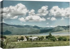 Wall26 Canvas Print Valley Vintage Farm Cottage Countryside Wall Art Decor