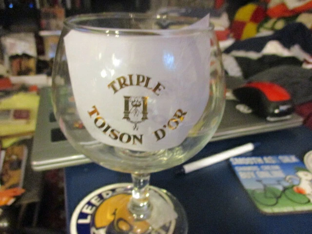 Nice TOISON D'OR Triple Belgian Ale .33CL Goblet Beer Glass BELGIUM