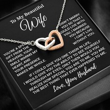 To My Wife Necklace, Christmas Gifts For Women, Anniversary Gift For Wife