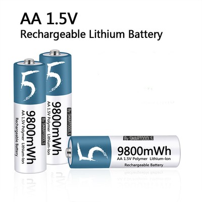 1-8x 1.5V AA Akku lithium-ionen Battery 4000_9800mWh 2000x ladb.m.4,2V Ladegerät