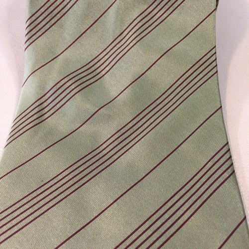 Stafford Striped Designer Mens 100% Silk Neck Tie Made in Italy Gold Maroon - Picture 2 of 5