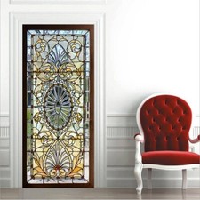 Convenient Wall Sticker Door Home Living Room Murals PVC Removable 1set